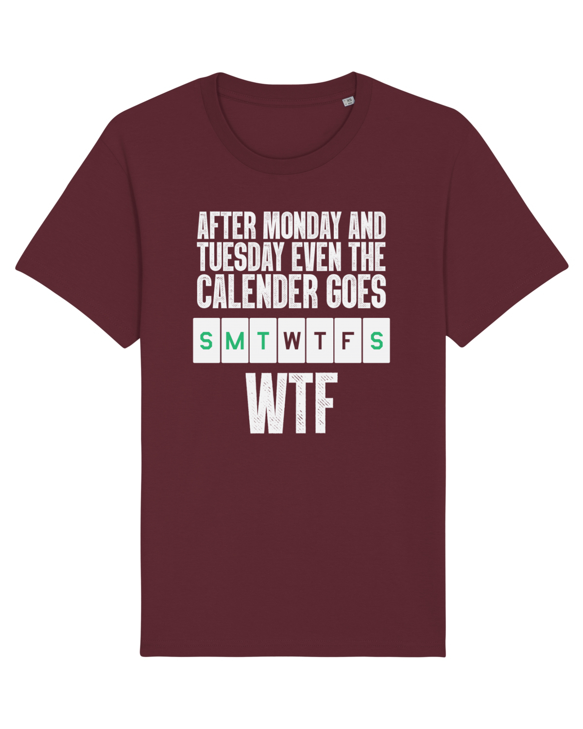 Tricou mânecă scurtă Unisex Rocker Burgundy