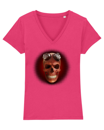 Craniu roșu - skull red 03 black Raspberry