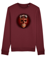 Craniu roșu - skull red 03 black Bluză mânecă lungă Unisex Rise