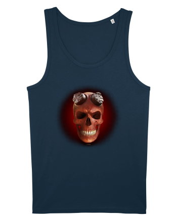 Craniu roșu - skull red 03 black Navy