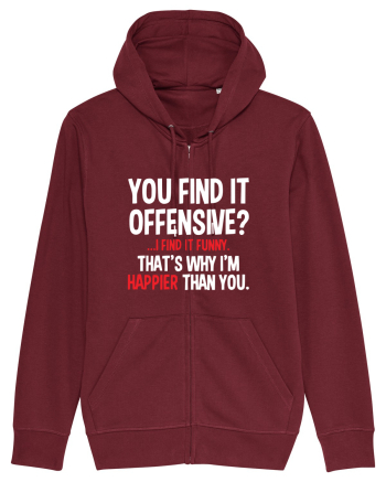 You Find It Offensive? I Find It Funny Burgundy