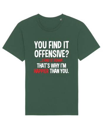 You Find It Offensive? I Find It Funny Bottle Green