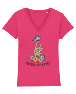 Set Yourself Free Tricou mânecă scurtă guler V Damă Evoker