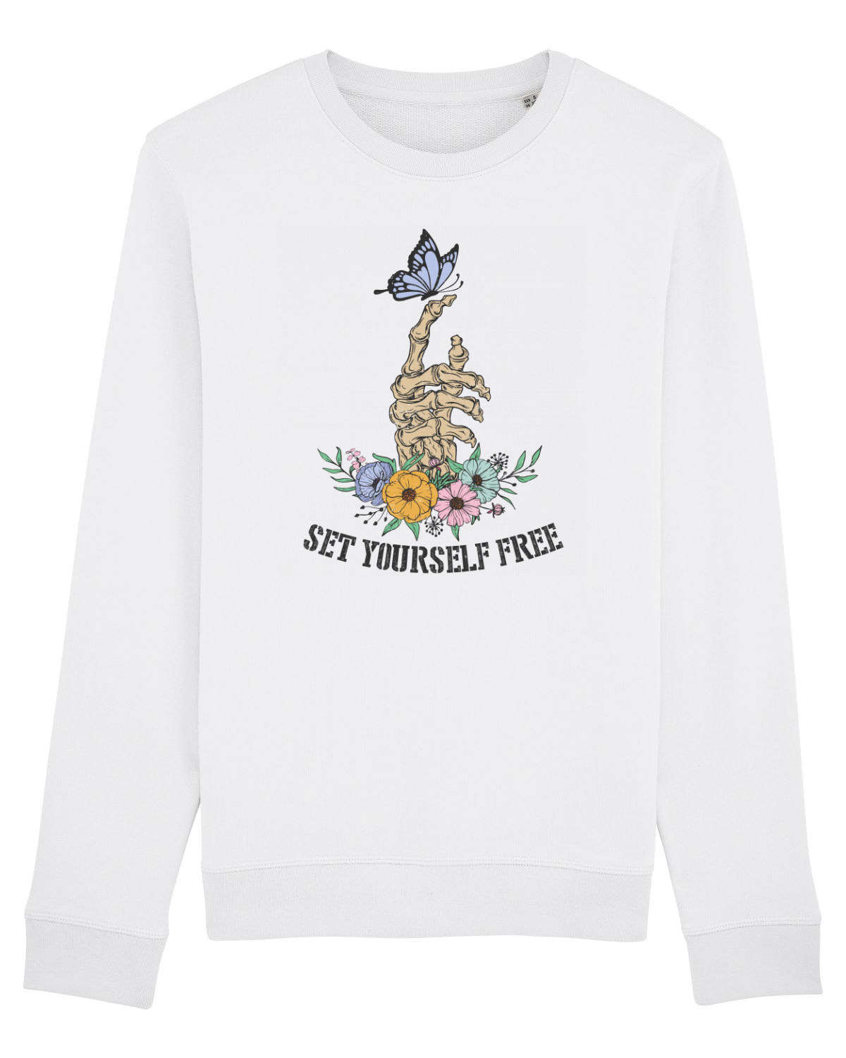 Bluză mânecă lungă Unisex Rise White