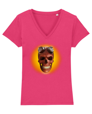 Craniu roșu - skull red 03 yellow Raspberry