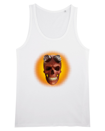 Craniu roșu - skull red 03 yellow White