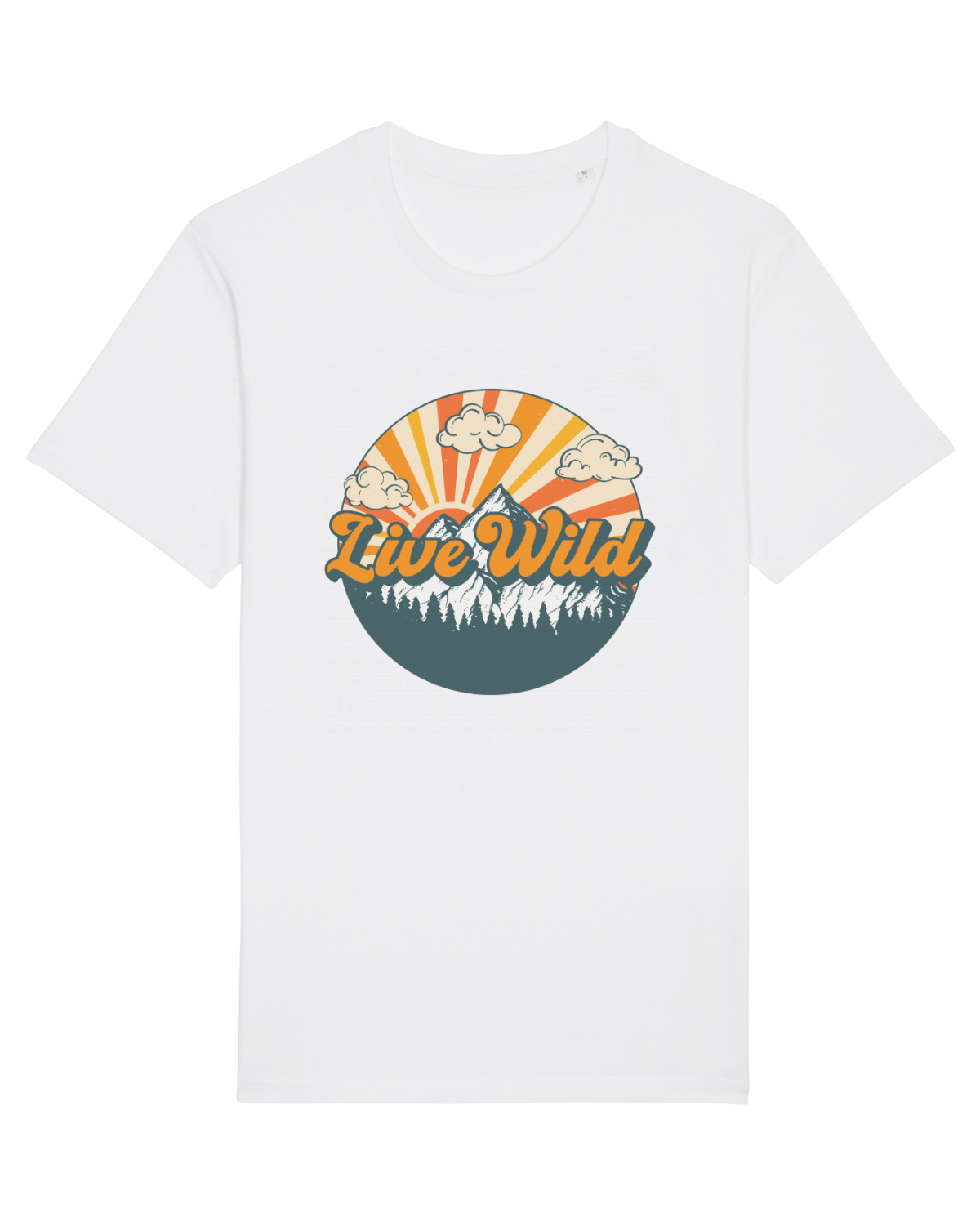 Tricou mânecă scurtă Unisex Rocker White