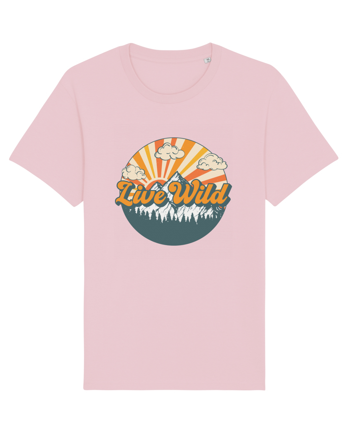 Tricou mânecă scurtă Unisex Rocker Cotton Pink