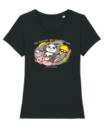 Internet 1 Tricou mânecă scurtă guler larg fitted Damă Expresser
