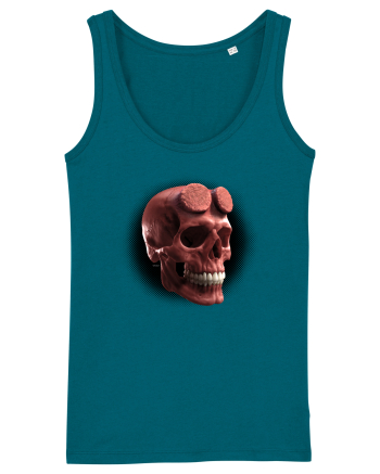 Craniu roșu - skull red 05 black Ocean Depth