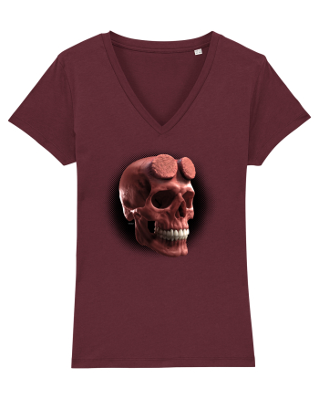Craniu roșu - skull red 05 black Burgundy