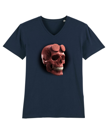 Craniu roșu - skull red 05 black French Navy