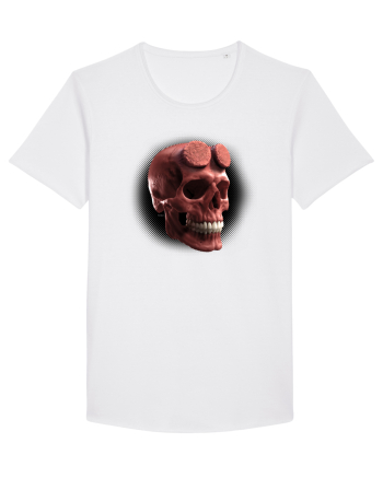 Craniu roșu - skull red 05 black White