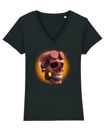 Craniu roșu - skull red 05 orange Black