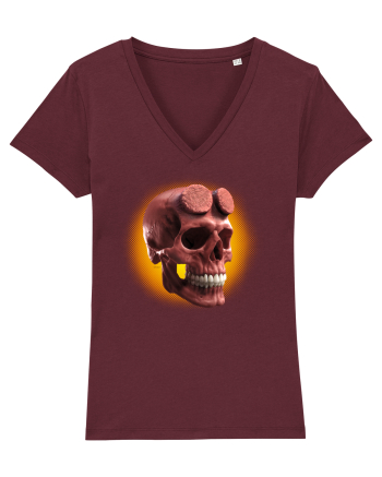 Craniu roșu - skull red 05 orange Burgundy