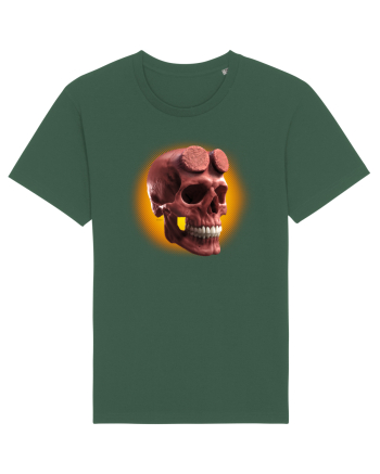 Craniu roșu - skull red 05 orange Bottle Green