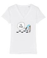 Fă pași! Tricou mânecă scurtă guler V Damă Evoker