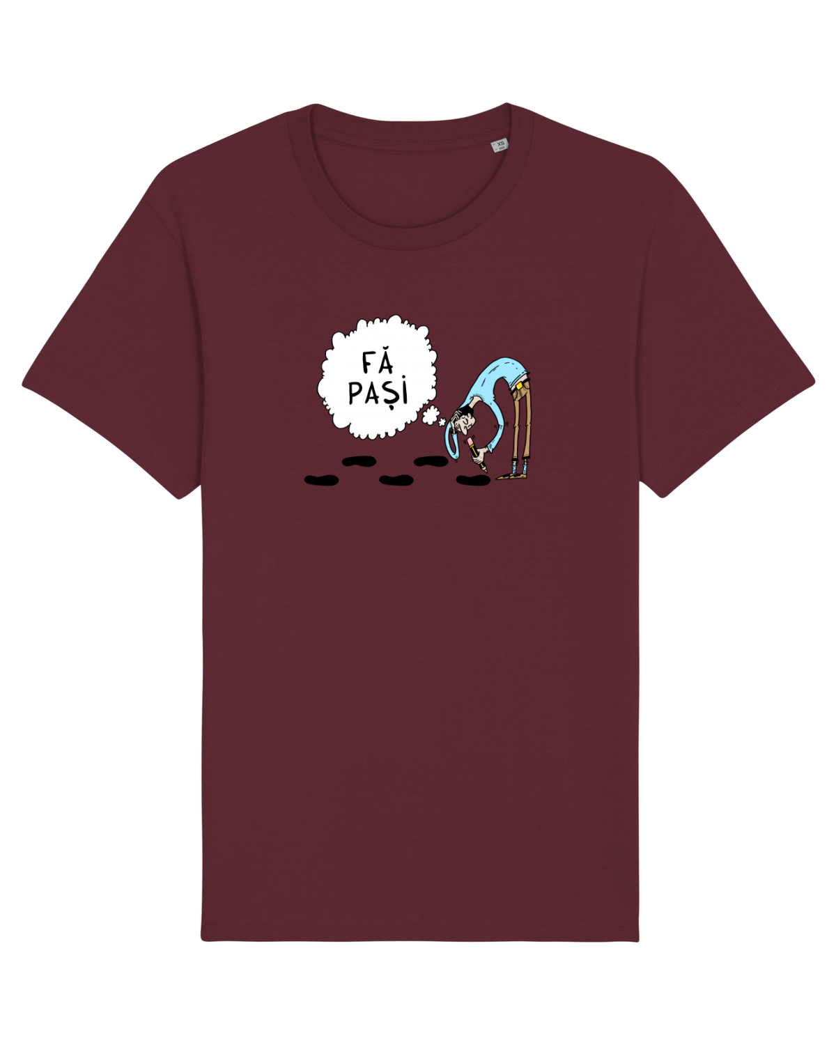 Tricou mânecă scurtă Unisex Rocker Burgundy
