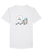 Fă pași! Tricou mânecă scurtă guler larg Bărbat Skater