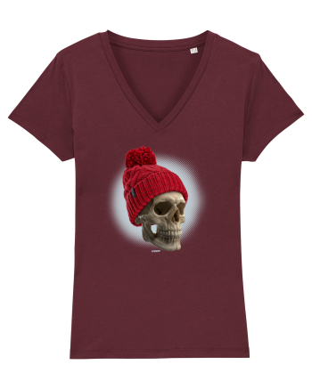 Craniu cu caciulă - skullbeanie 02-91 Burgundy
