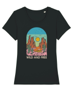 Wild And Free Tricou mânecă scurtă guler larg fitted Damă Expresser