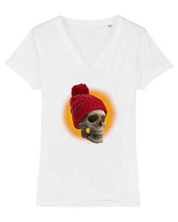 Craniu cu caciulă - skullbeanie 02-01 White