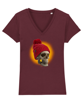 Craniu cu caciulă - skullbeanie 02-01 Burgundy