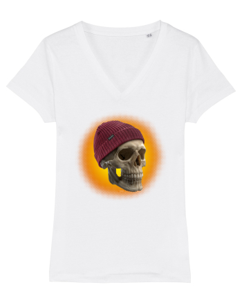 Craniu cu caciulă - skullbeanie 03-02 White