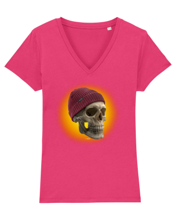 Craniu cu caciulă - skullbeanie 03-02 Raspberry