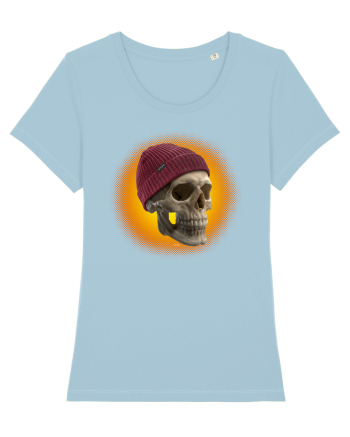 Craniu cu caciulă - skullbeanie 03-02 Sky Blue
