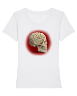 Craniu cu creier - skullbrain Tricou mânecă scurtă guler larg fitted Damă Expresser