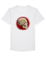 Craniu cu creier - skullbrain Tricou mânecă scurtă guler larg Bărbat Skater