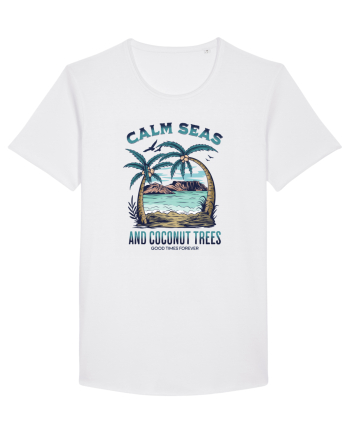 De vară: Calm seas and coconut trees White