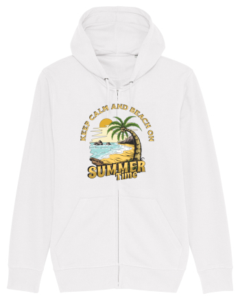 De vară: Keep calm and beach on White