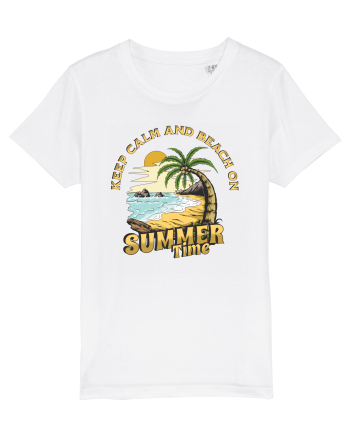 De vară: Keep calm and beach on White