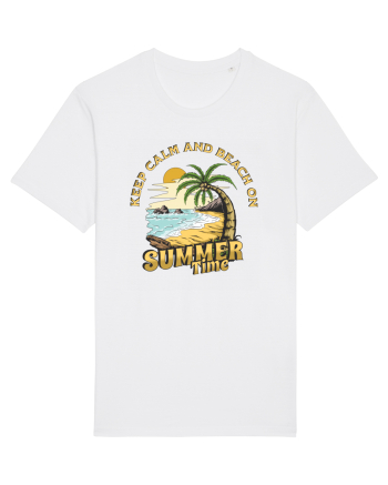 De vară: Keep calm and beach on White