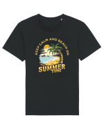 De vară: Keep calm and beach on Tricou mânecă scurtă Unisex Rocker