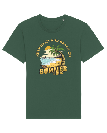 De vară: Keep calm and beach on Bottle Green