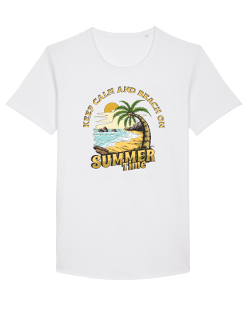 De vară: Keep calm and beach on White