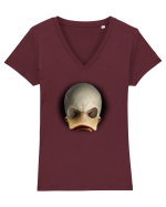 Craniu skullduck 02 Tricou mânecă scurtă guler V Damă Evoker