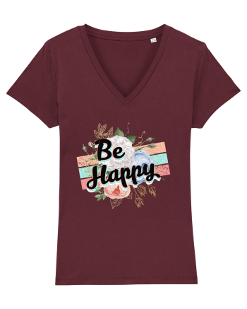Be Happy Burgundy