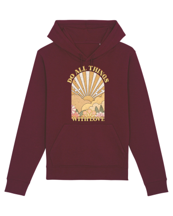 Do All Things With Love Burgundy