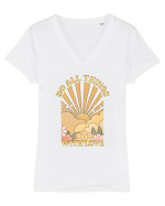 Do All Things With Love Tricou mânecă scurtă guler V Damă Evoker