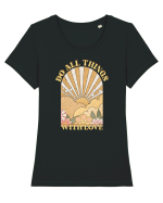 Do All Things With Love Tricou mânecă scurtă guler larg fitted Damă Expresser