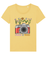 Focus On The Good Tricou mânecă scurtă guler larg fitted Damă Expresser