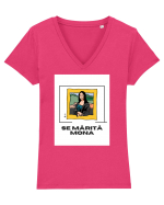 Se mărita Mona Tricou mânecă scurtă guler V Damă Evoker