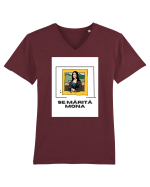 Se mărita Mona Tricou mânecă scurtă guler V Bărbat Presenter