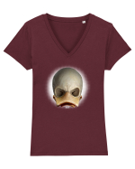 Craniu skullduck 03 Tricou mânecă scurtă guler V Damă Evoker