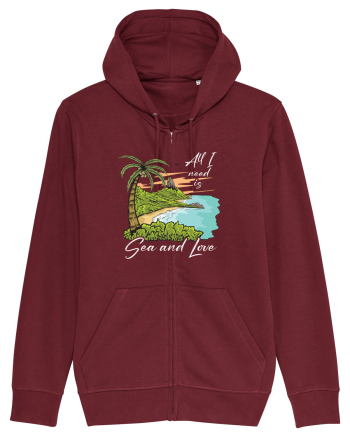De vara: All I need is sea and love - black Burgundy