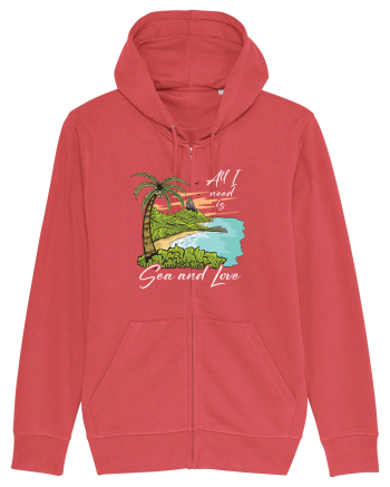 De vara: All I need is sea and love - black Carmine Red